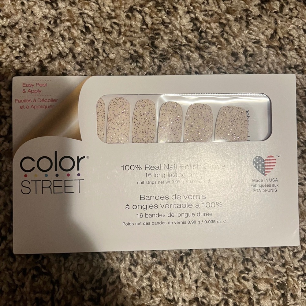 Color Street Candied Lavender FMG189 Glitter Real Nail Polish Strips 16 Count